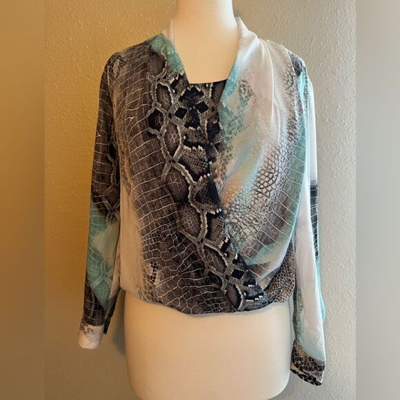 Alfani 2P reptile print blouse - Picture 1 of 7